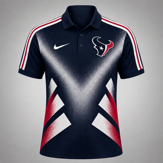 HT x Premium NFL Sports Fan Geometric Pattern Polo Shirt