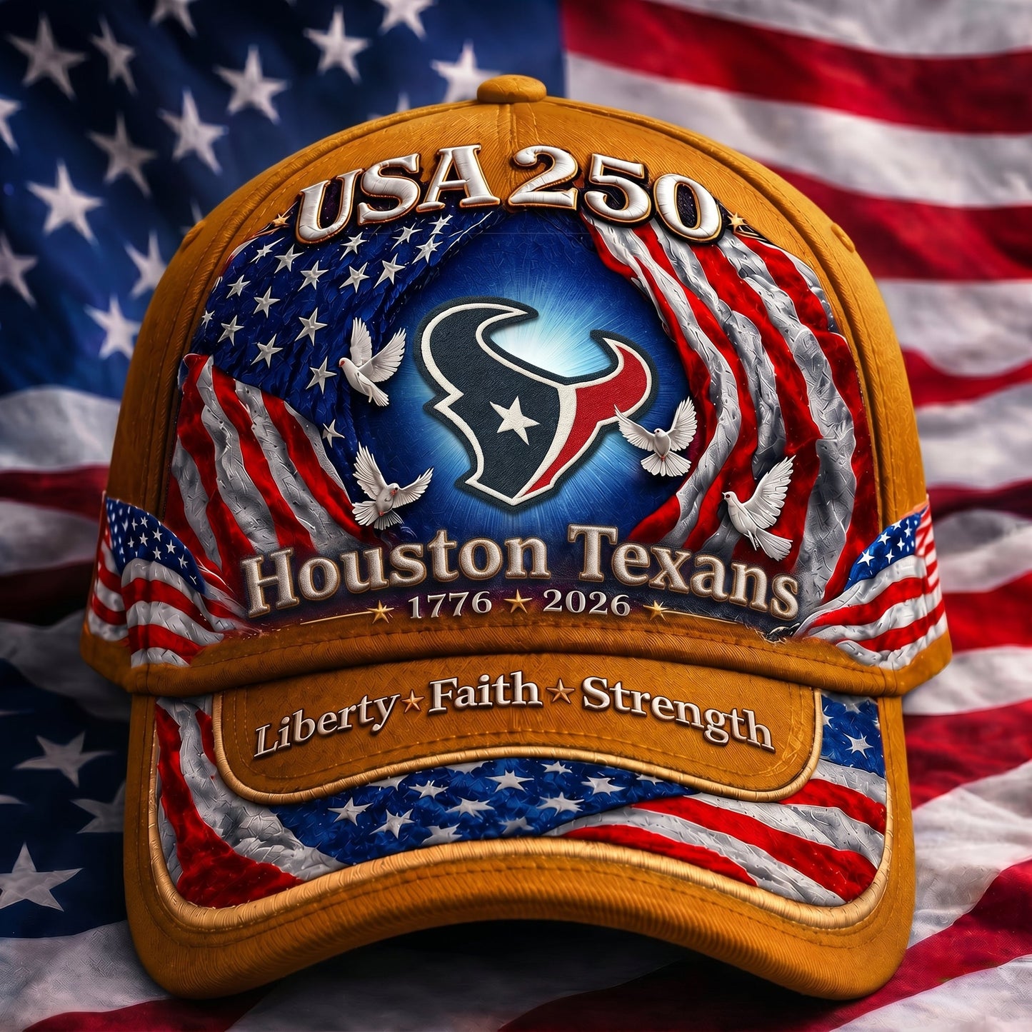 Premium NFL x HT 250 Years  Anniversary Of Freedom  Cap 220626
