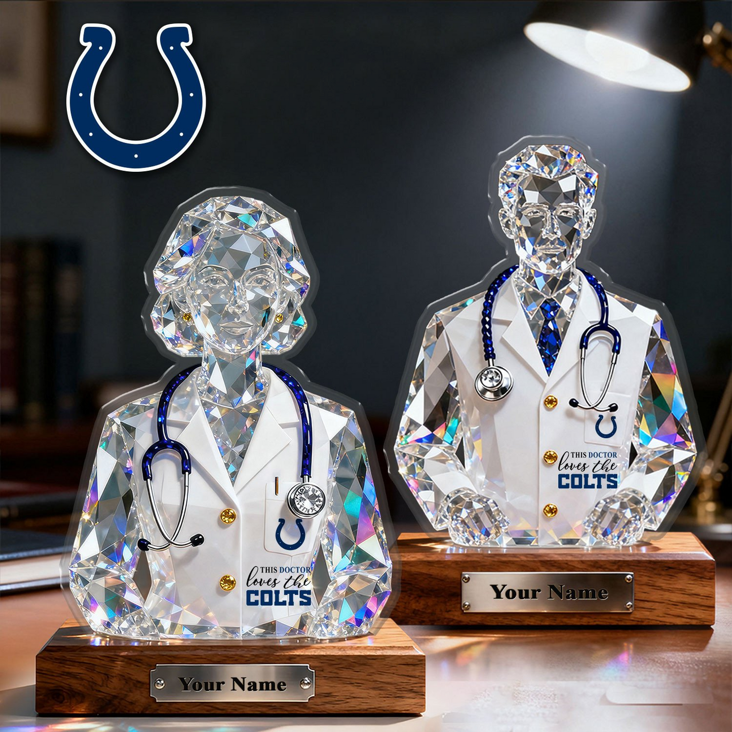 IC Premium NFL Doctor Crystal Style Desktop Ornament DDT 101125 HLPHUONG