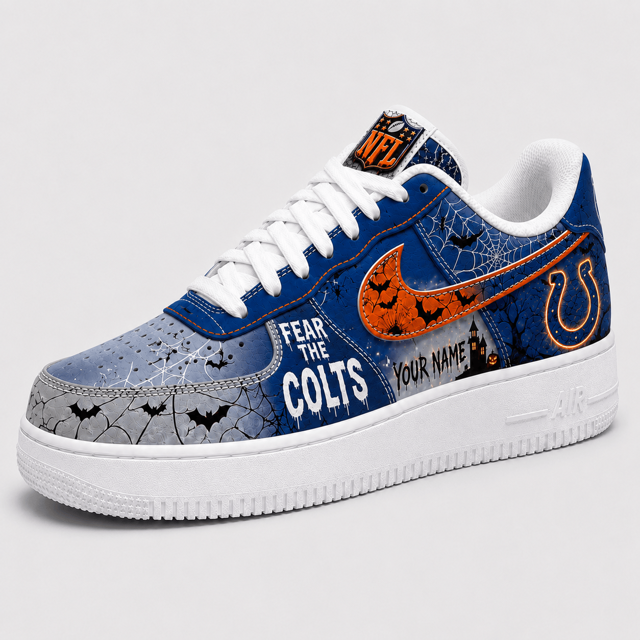 IC x Premium NFL Fear The Team Halloween AF1 Sneakers