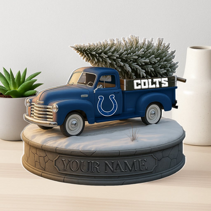 IND Custom NFL Christmas Acrylic Block Plaque Decor DatND DVT