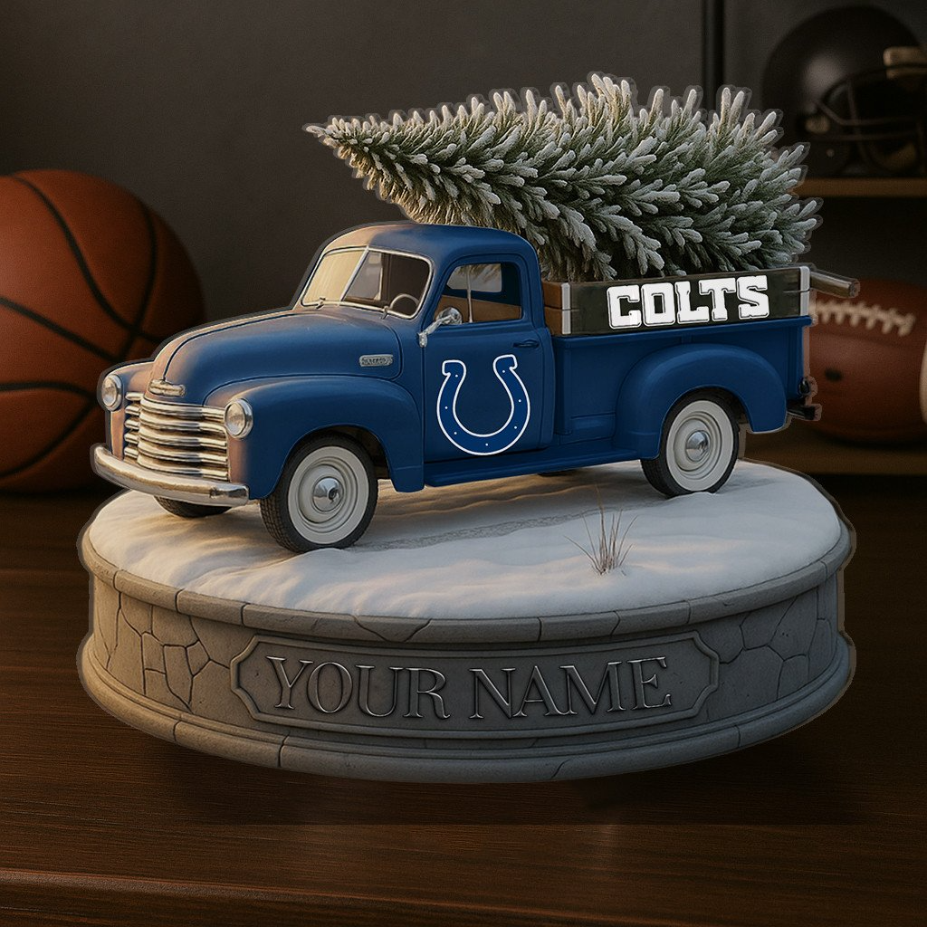 IND Custom NFL Christmas Acrylic Block Plaque Decor DatND DVT