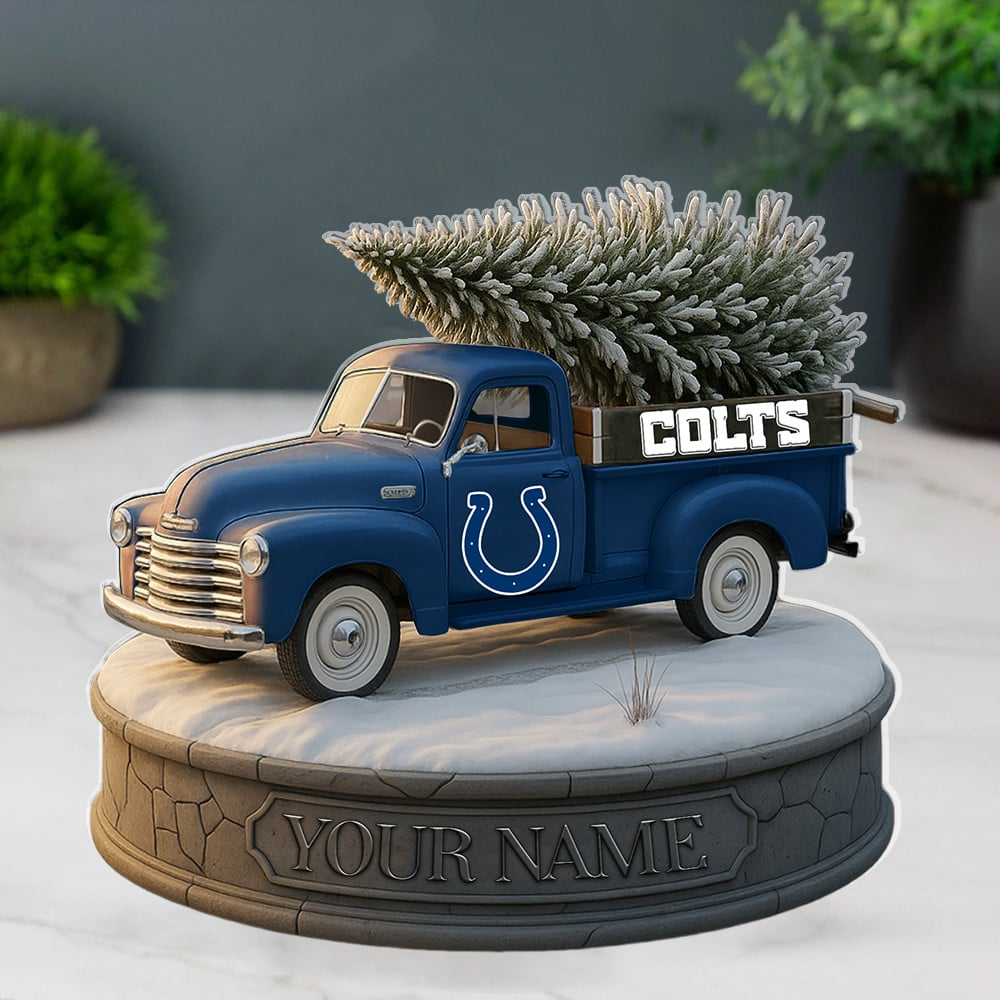 IND Custom NFL Christmas Acrylic Block Plaque Decor DatND DVT