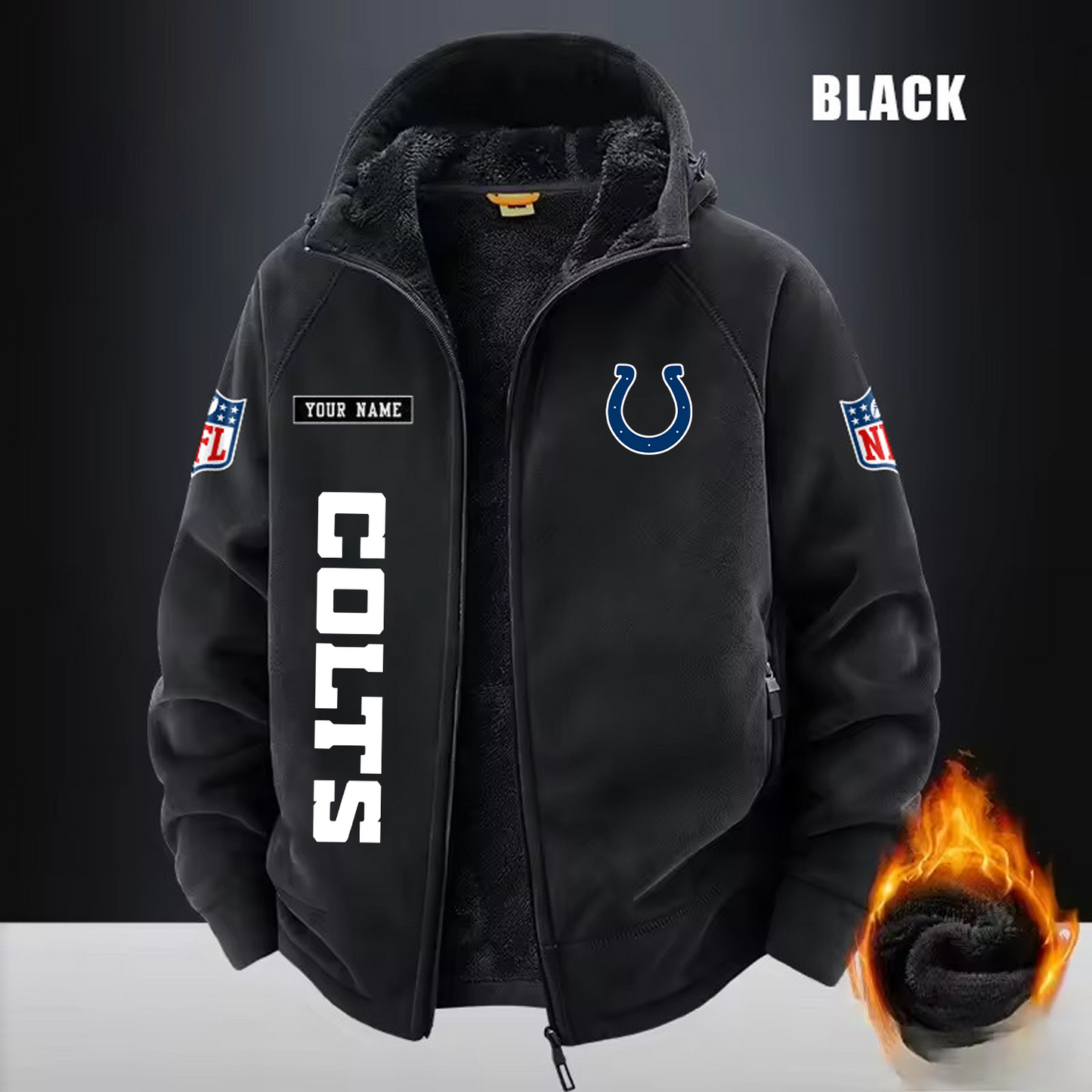 IND x NFL 3D Half-zip Hoodie DATND TANTD