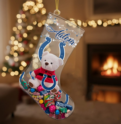 IND x NFL Christmas Personalized Acrylic Ornament DatND DVT