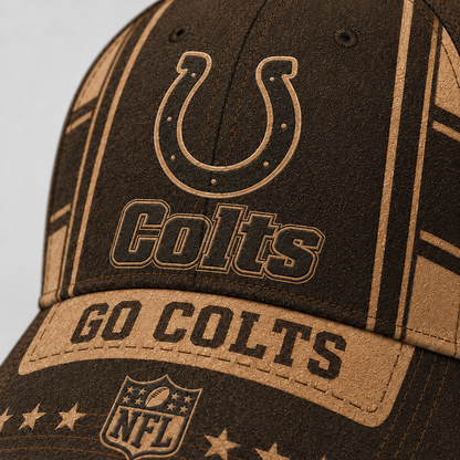 IND x NFL Premium Vintage Leather Personalized Cap for Loyal Fans