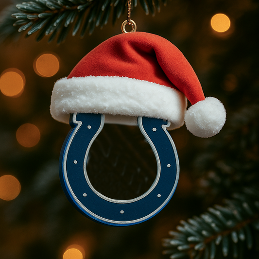IND x NFL Santa Hat Christmas Ornament 0811 DatND DVT