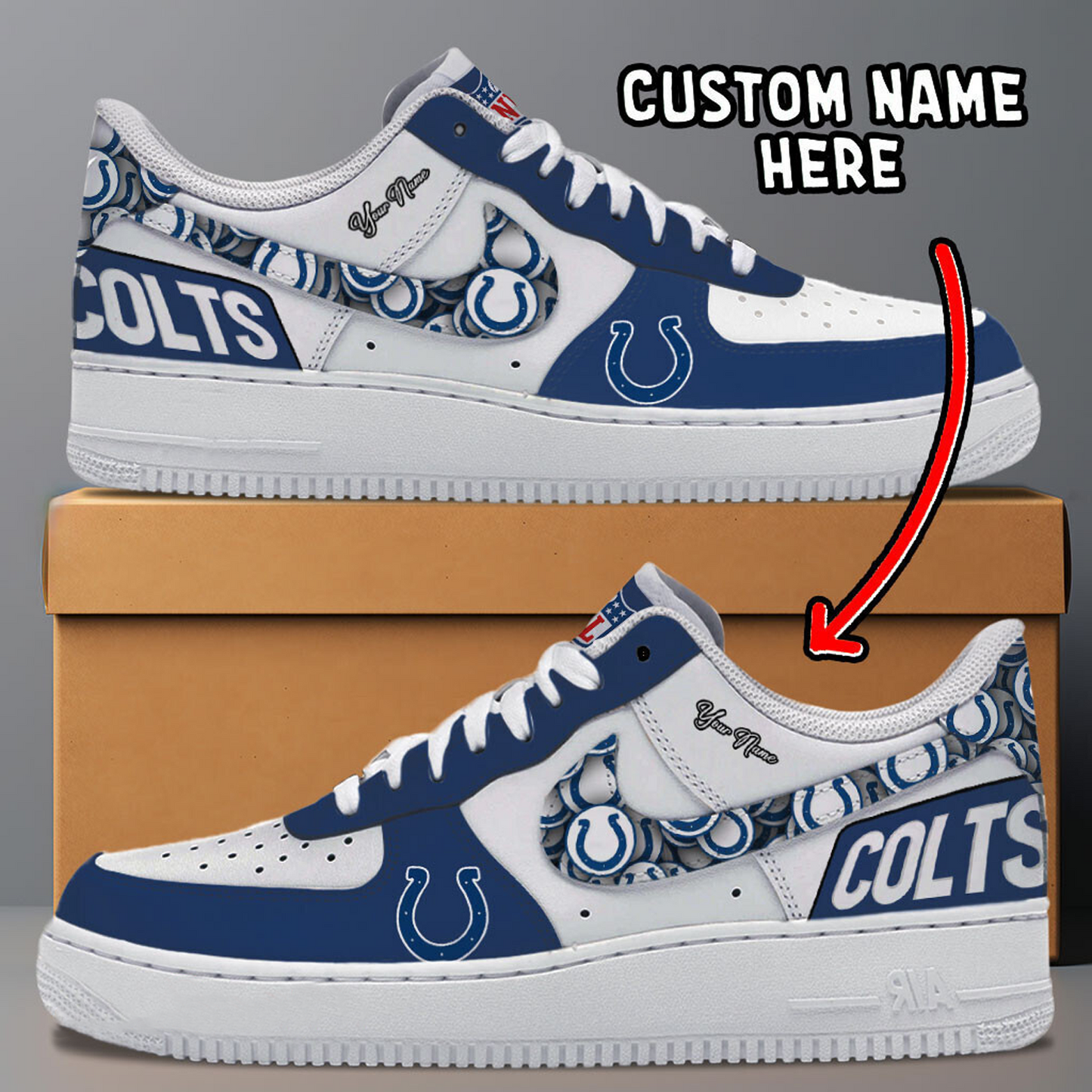 IND x NFL Trending Air Force 1 Personalized DATND TANTD