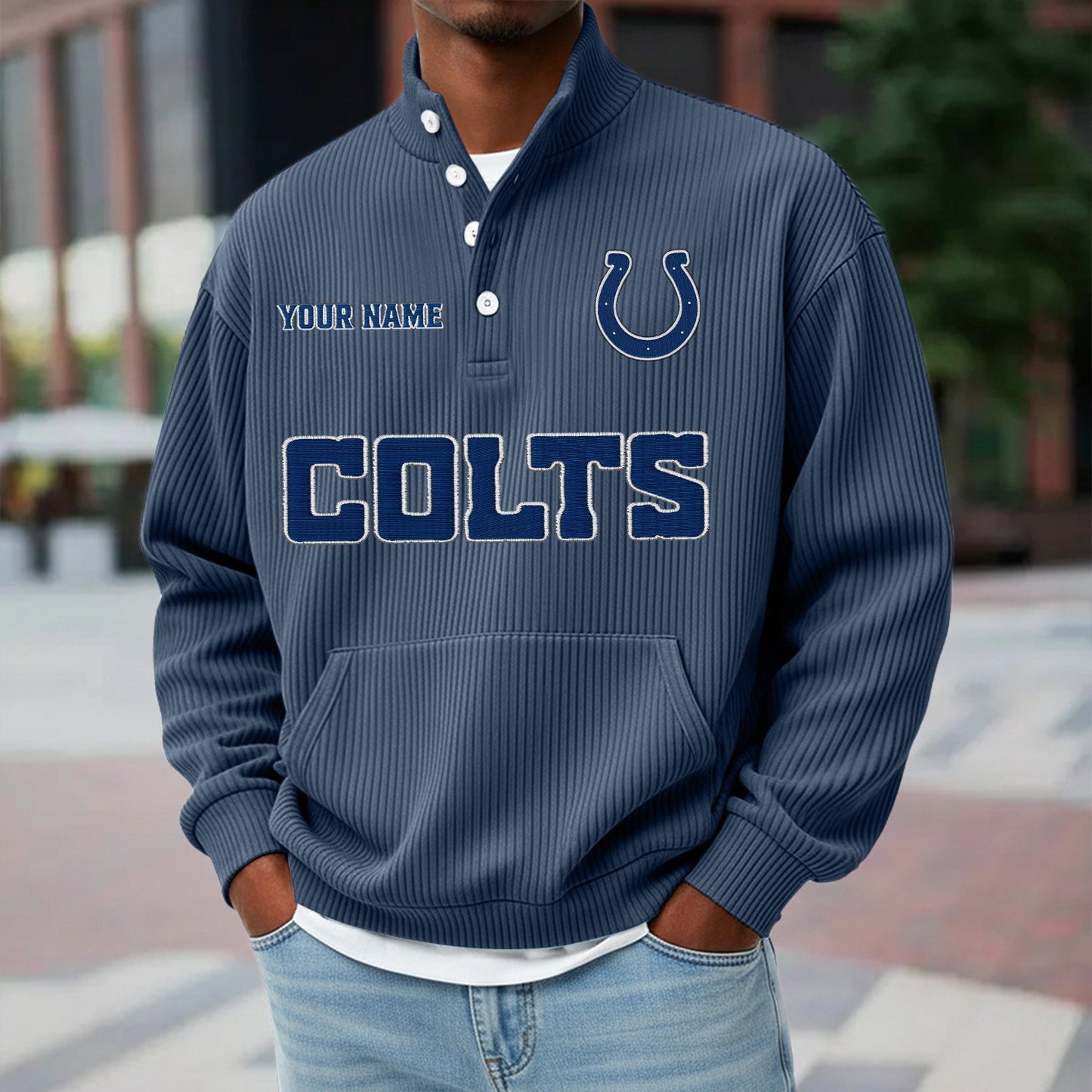 IND x NFL Waffle High Neck Long Sleeved Sweatshirt DATND TANTD 221125