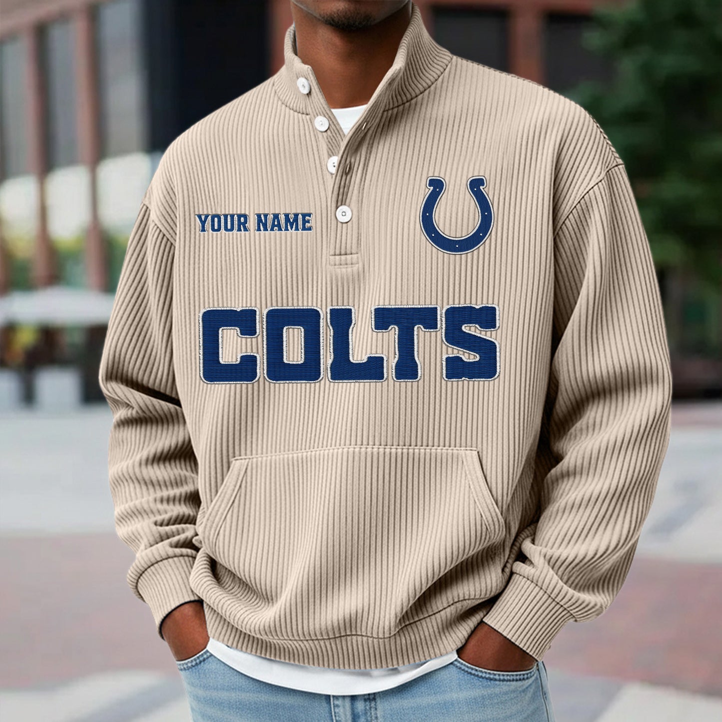 IND x NFL Waffle High Neck Long Sleeved Sweatshirt DATND TANTD 221125