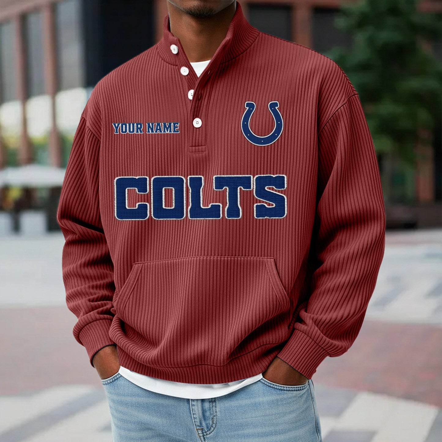IND x NFL Waffle High Neck Long Sleeved Sweatshirt DATND TANTD 221125