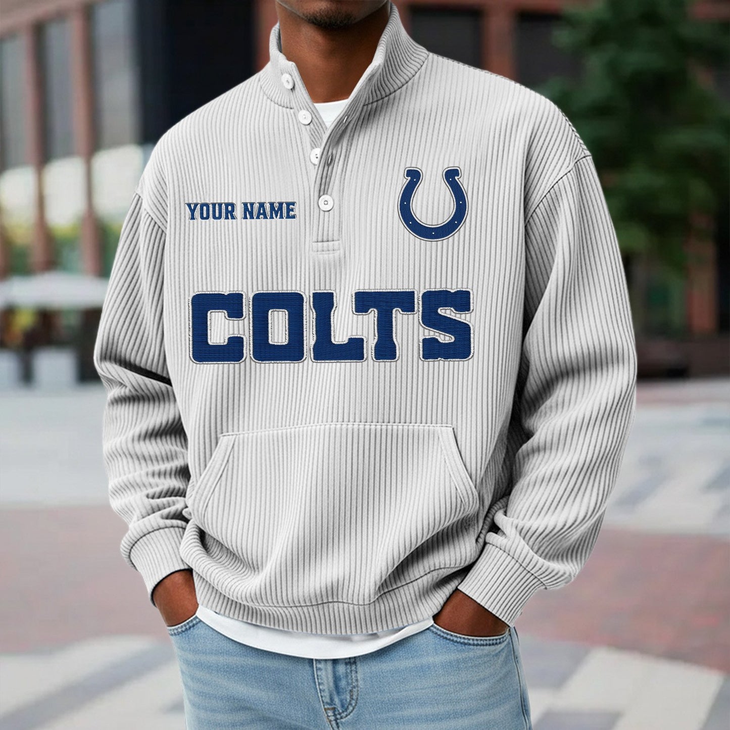 IND x NFL Waffle High Neck Long Sleeved Sweatshirt DATND TANTD 221125