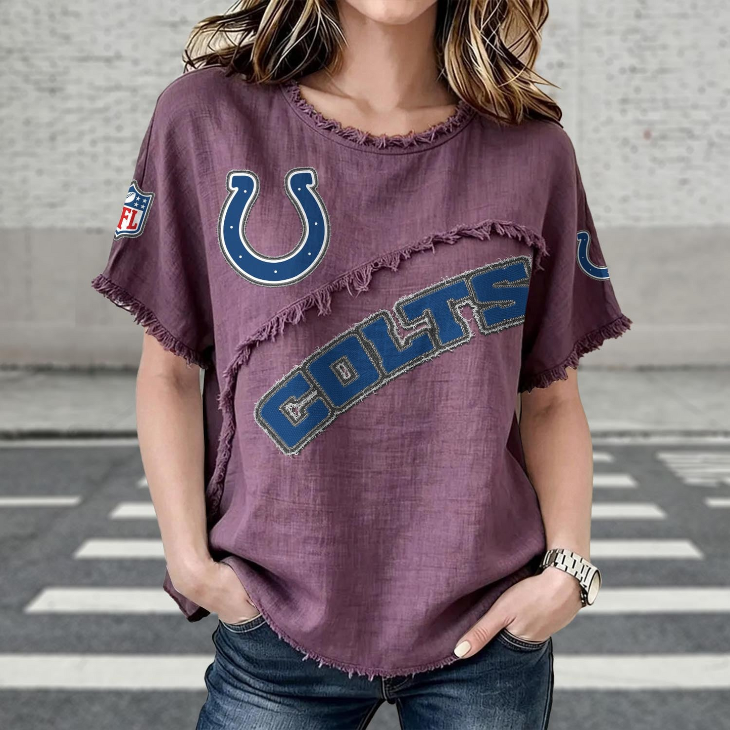IND x NFL Womenƒ??s Vintage O-Neck 2905 DatND DVT