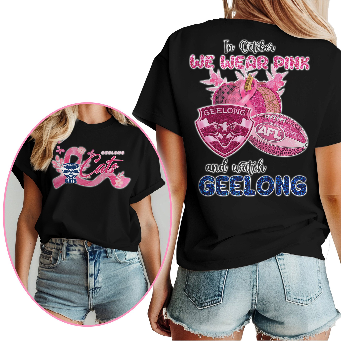 In October We Wear Pink And Watch GEE Shirt