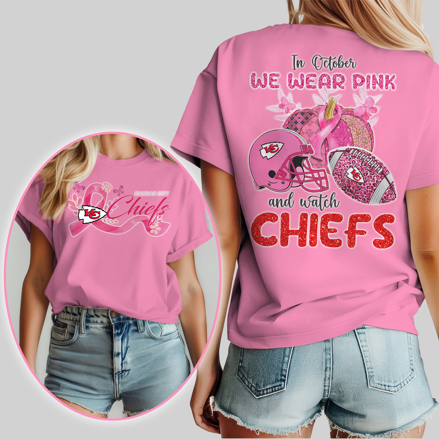 In October We Wear Pink And Watch KCC Shirt  300626