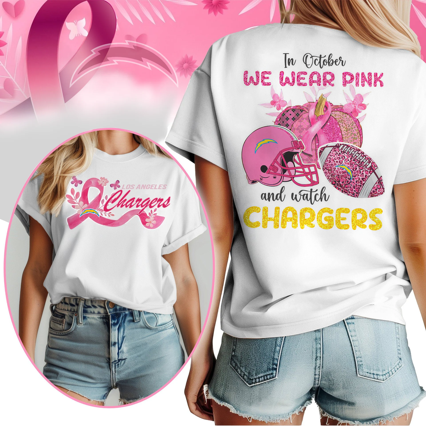 In October We Wear Pink And Watch LAC Shirt  300626
