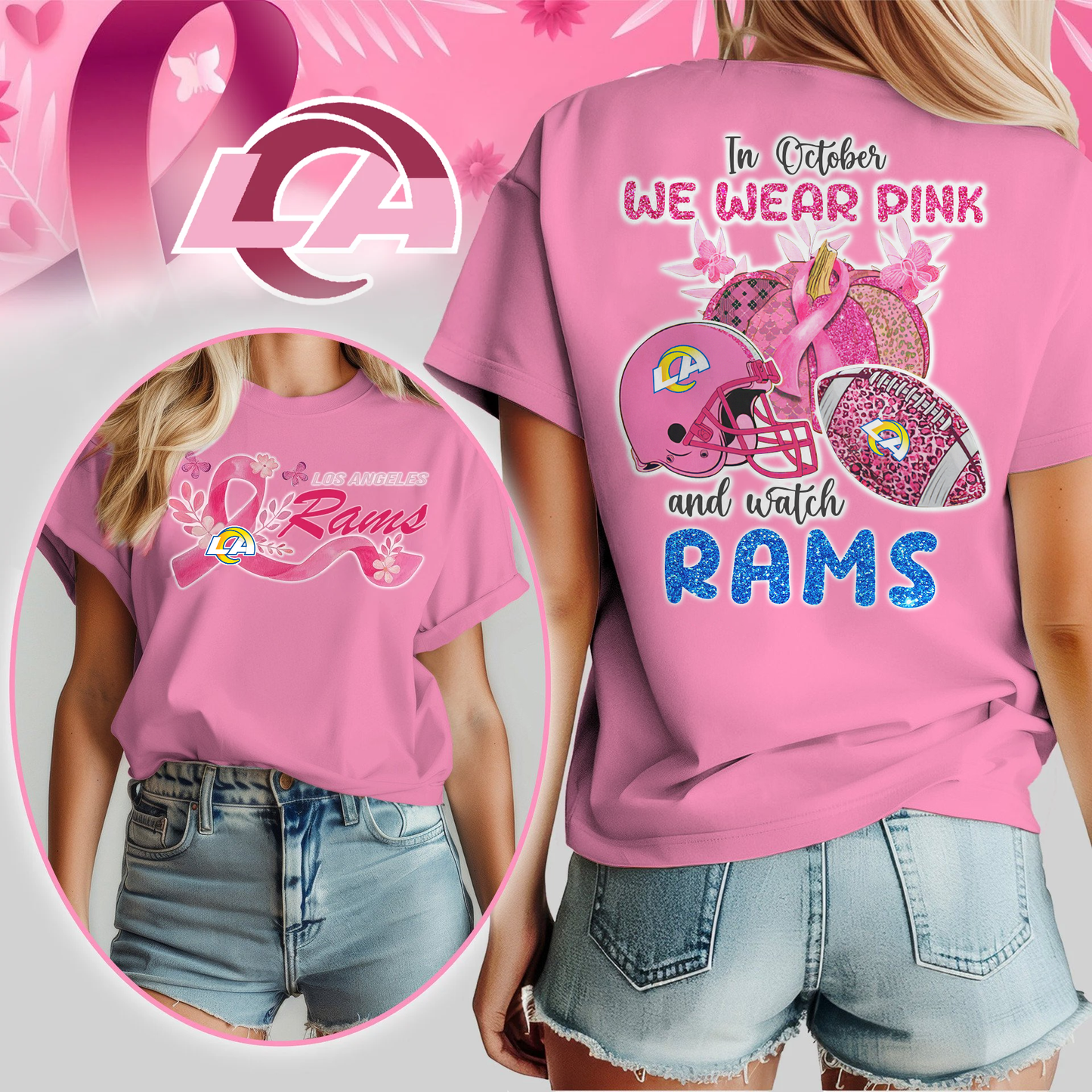 In October We Wear Pink And Watch LAR Shirt  300626