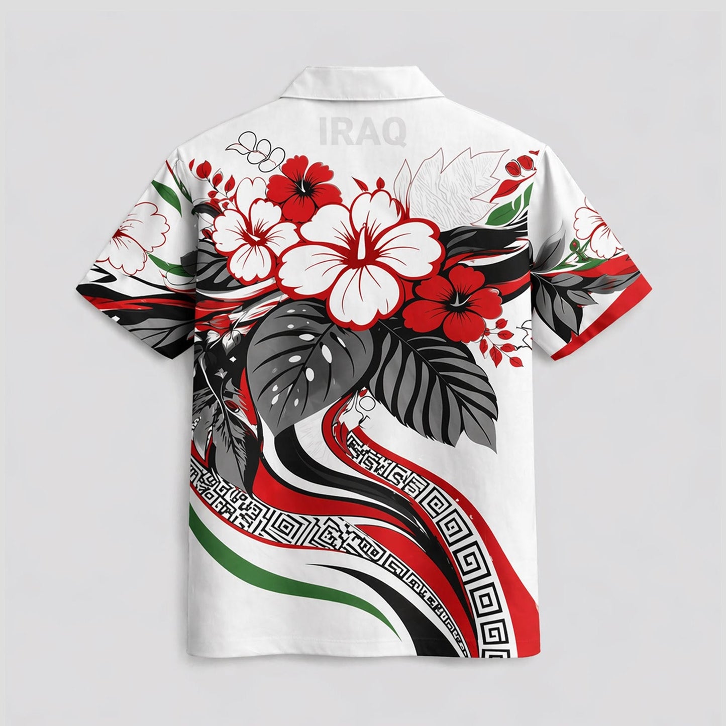 Iraq World Cup 2026 Floral Hawaiian Shirt PVT02 DATND LBN 90526