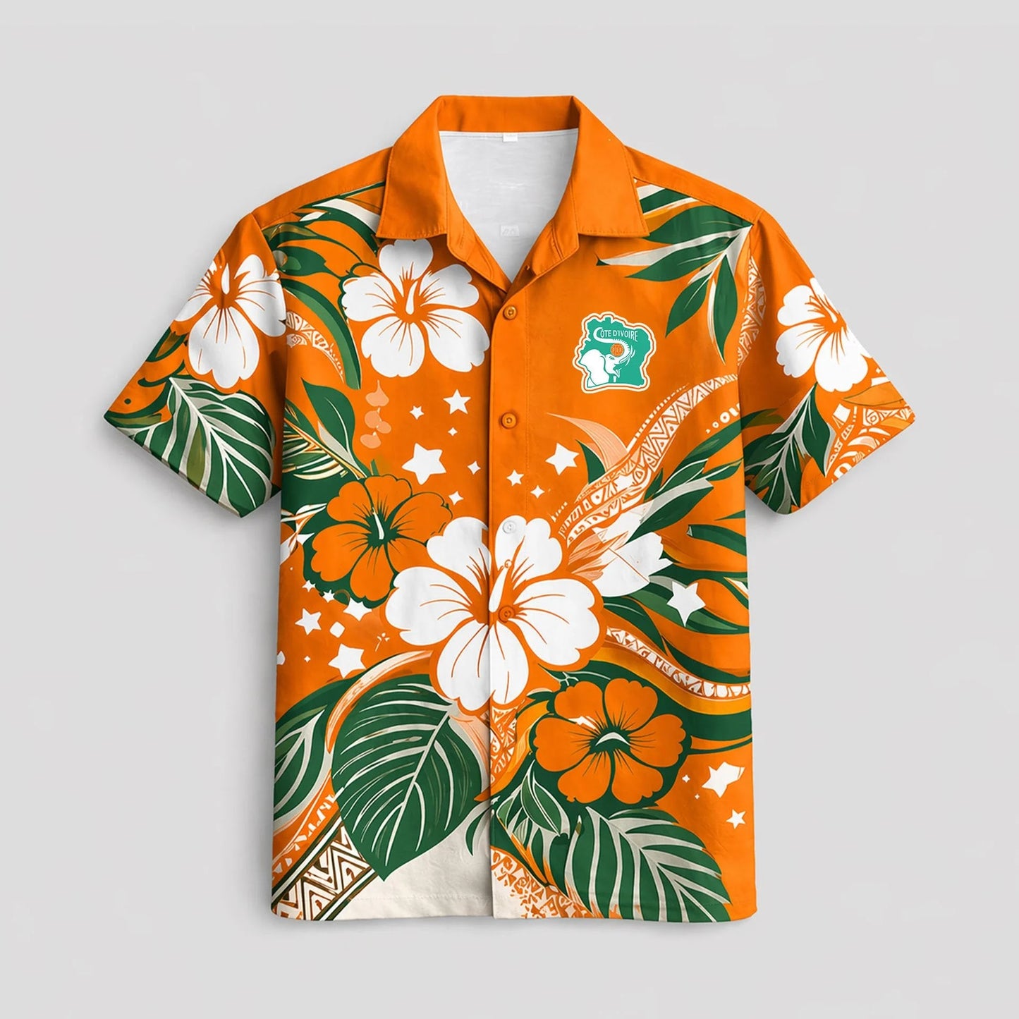 Ivory Coast  World Cup 2026 Floral Hawaiian Shirt PVT02 DATND LBN 90526