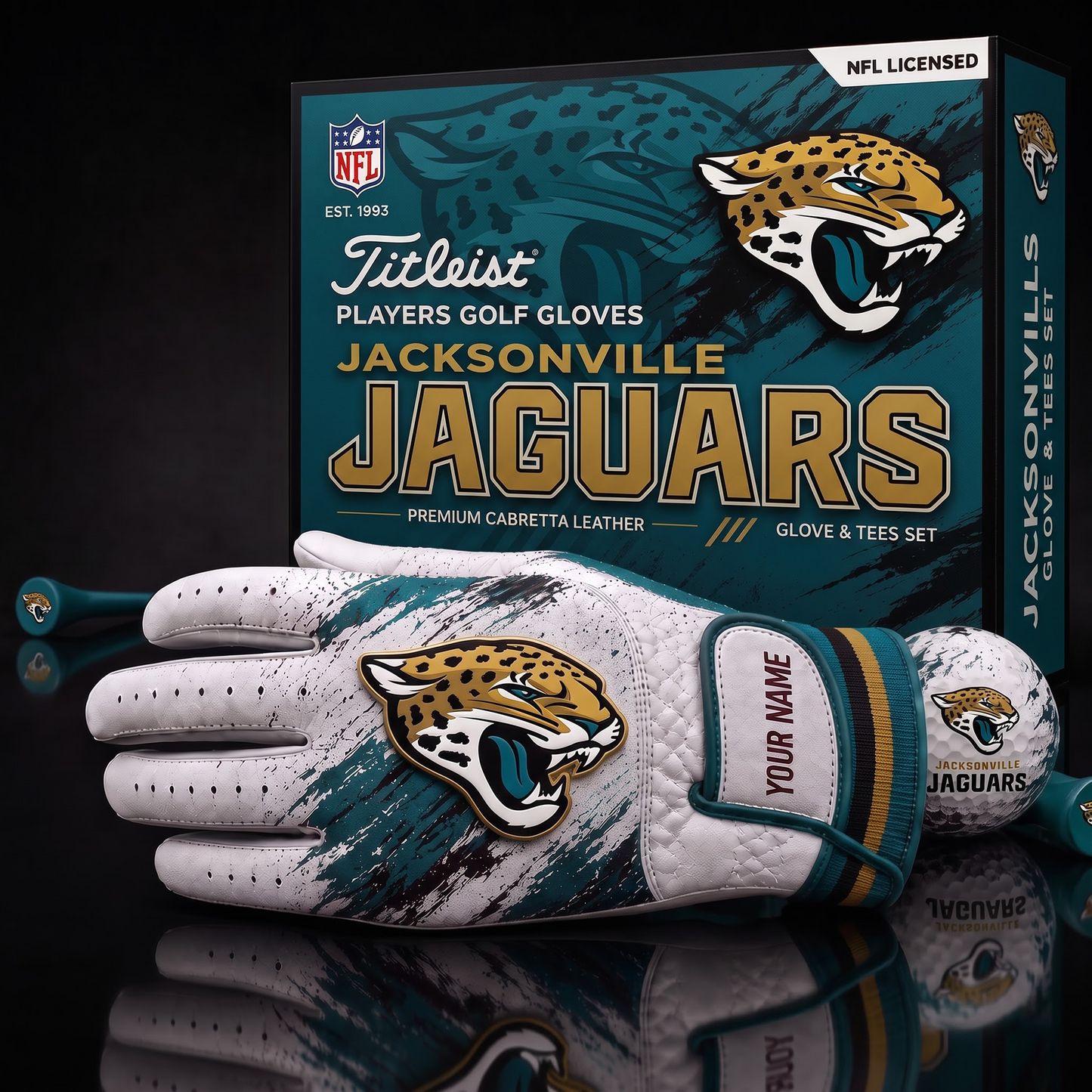 JAC NFL LUXURY PERSONALIZED GOLF GLOVE SET LIMITED EDTION