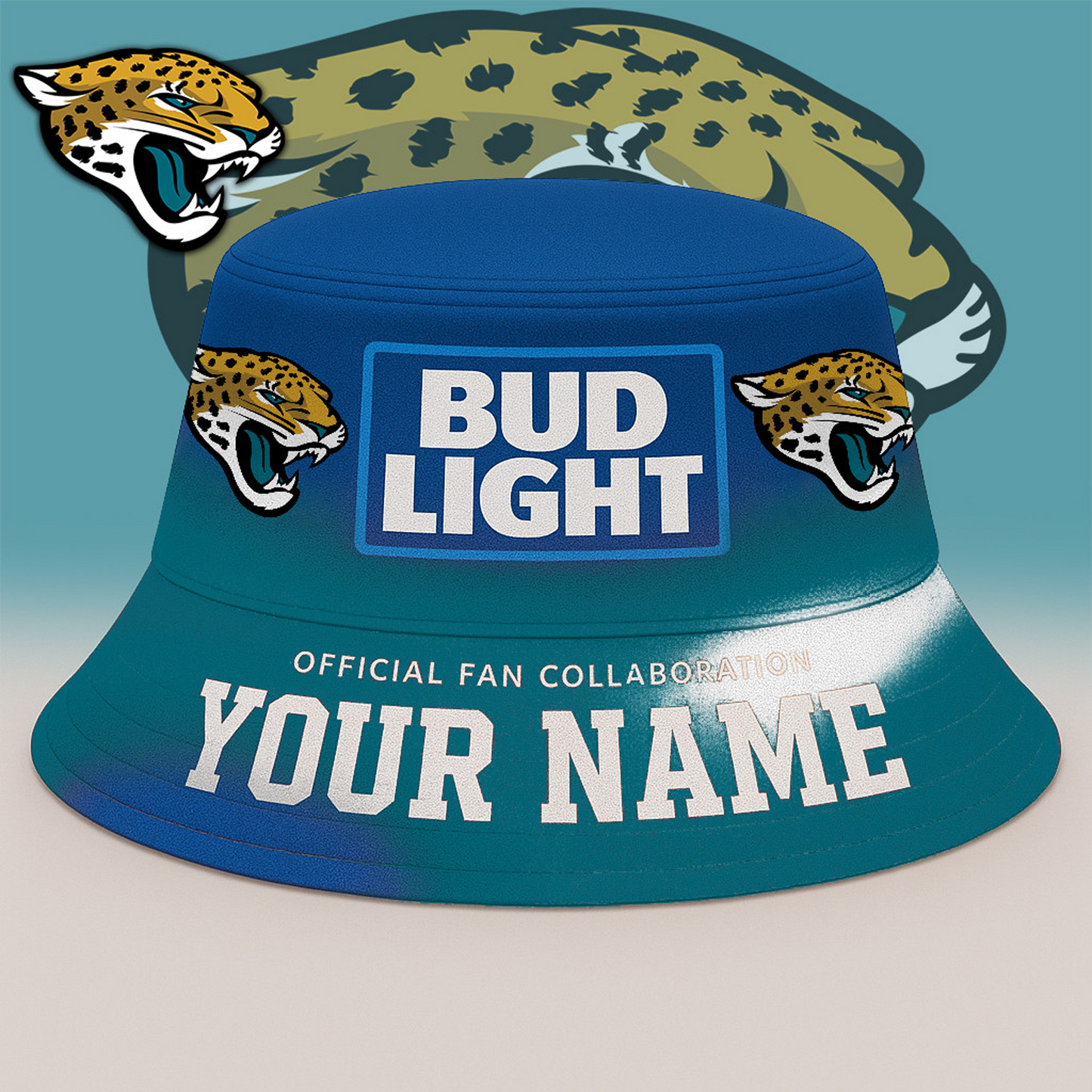 JAC x NFL Bud Light Personalized Bucket Hat DATND TANTD