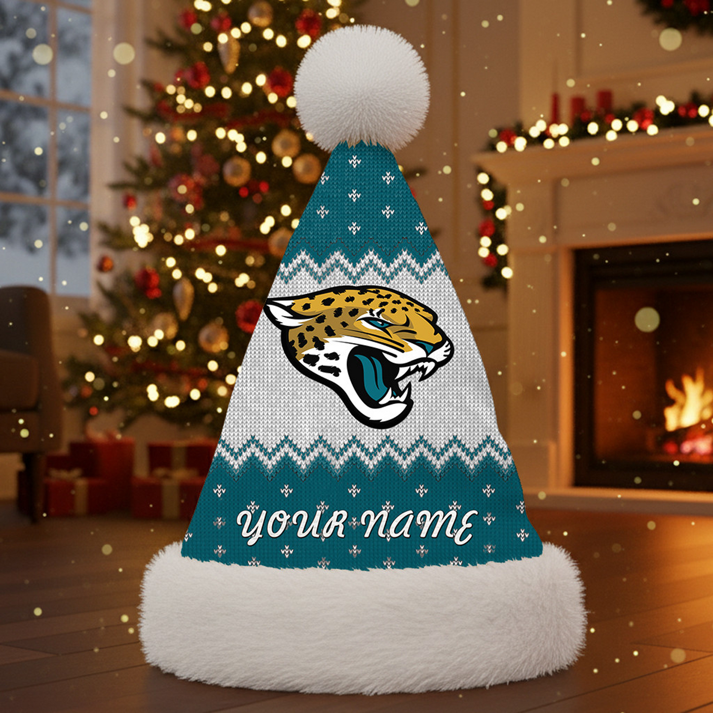 JAC x NFL Personalized Santa Hat Christmas DATND TANTD