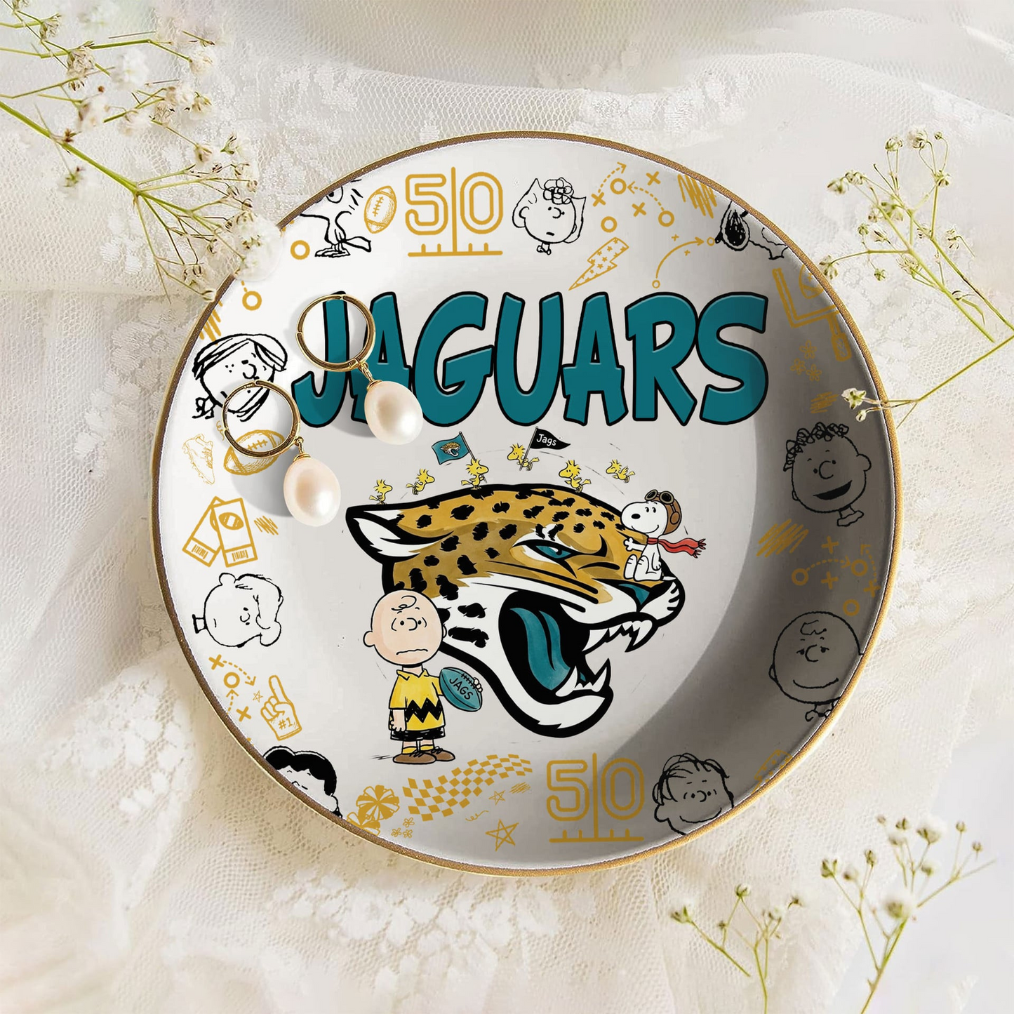 JAC x NFL Premium NFL Snoopy Jewelry Dish 0406 DatND DVT