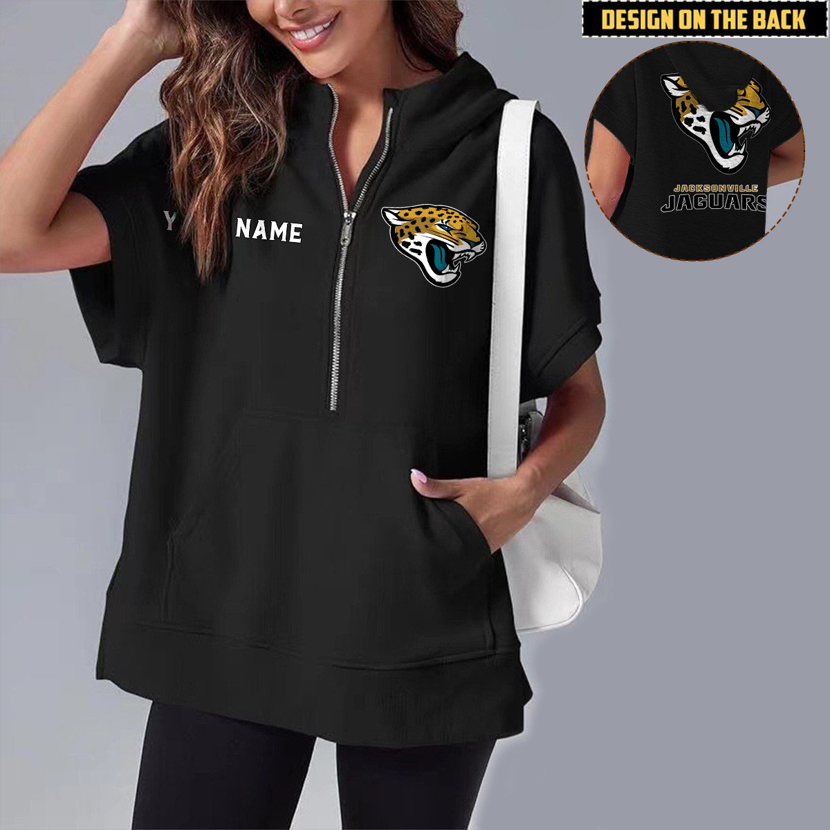 JAC x NFL Short Sleeve Zip Hoodie DATND TANTD