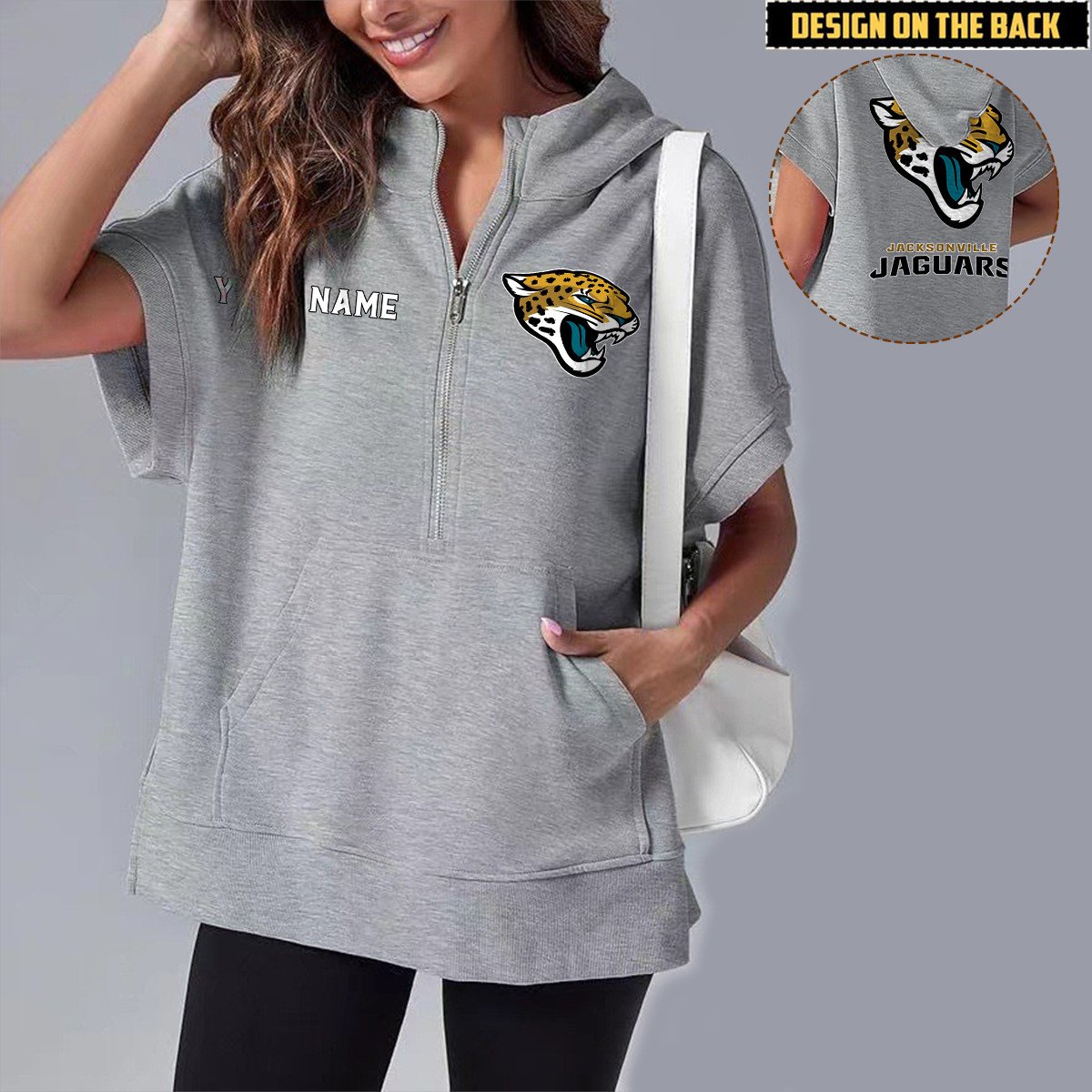 JAC x NFL Short Sleeve Zip Hoodie DATND TANTD