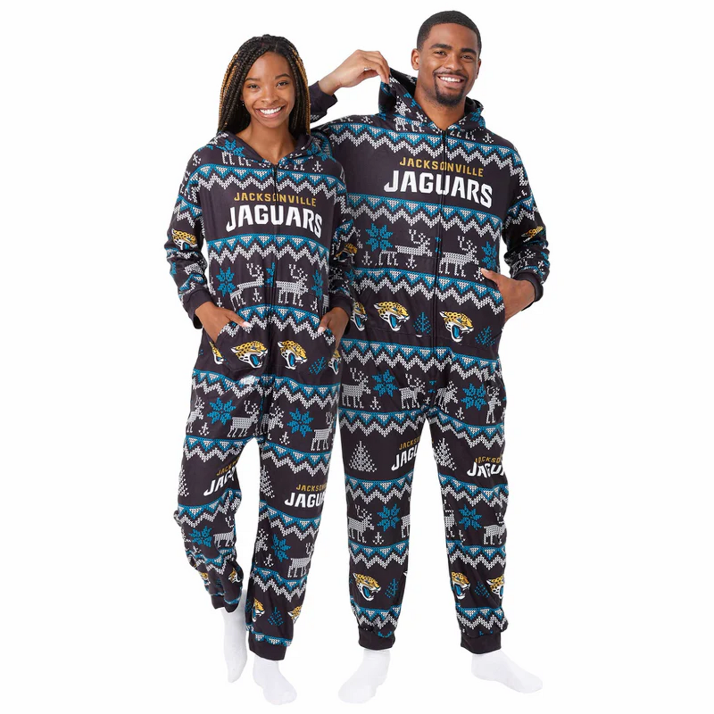 JAC x NFL Ugly Pattern One Piece Pajamas DATND TANTD