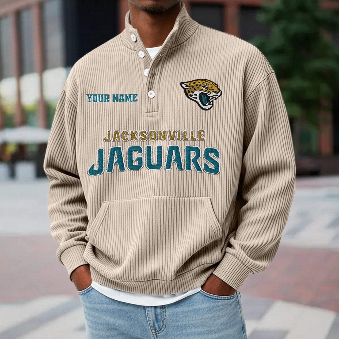 JAC x NFL Waffle High Neck Long Sleeved Sweatshirt DATND TANTD 221125