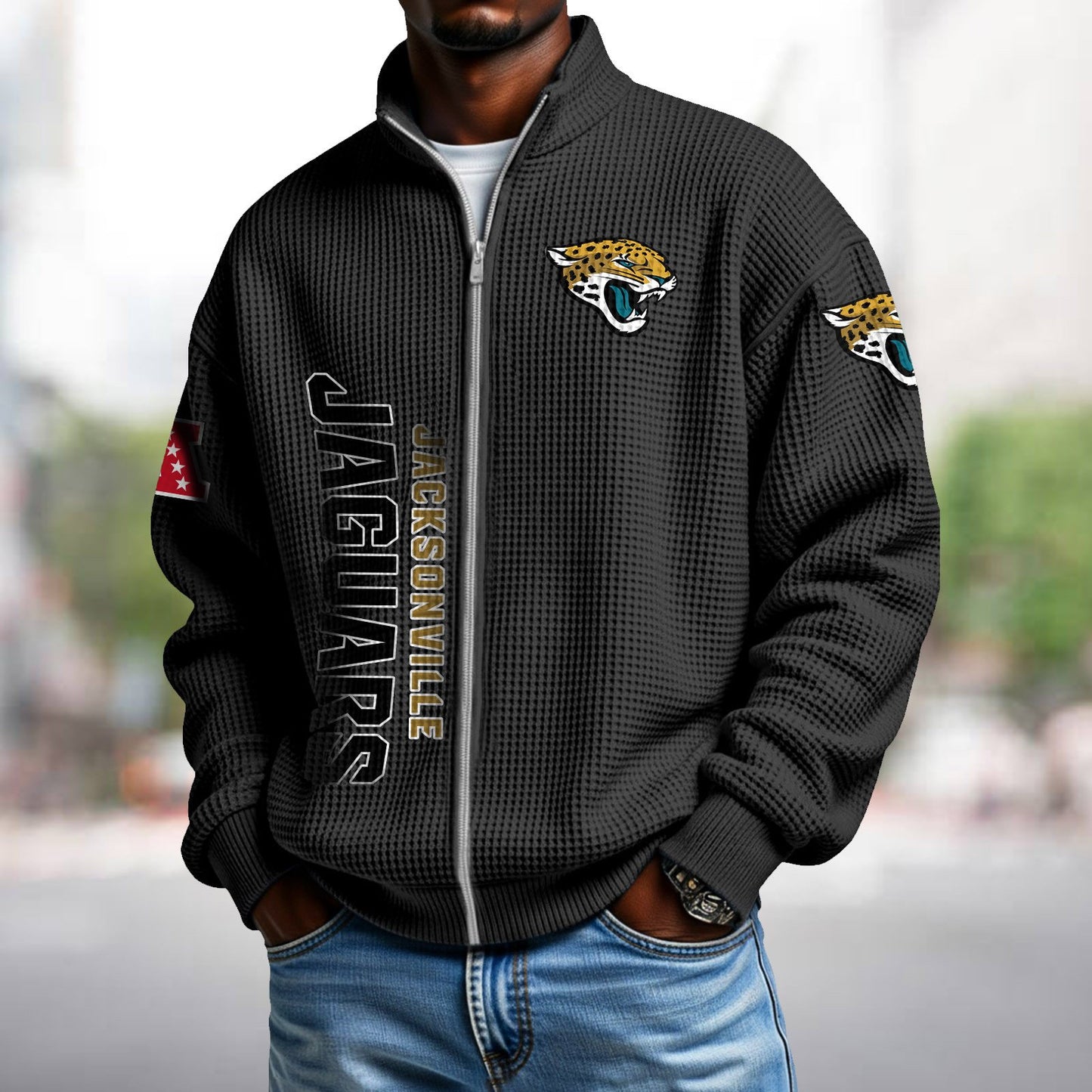 JAC x NFL Waffle Zip-Up Sweatshirt DATND TANTD