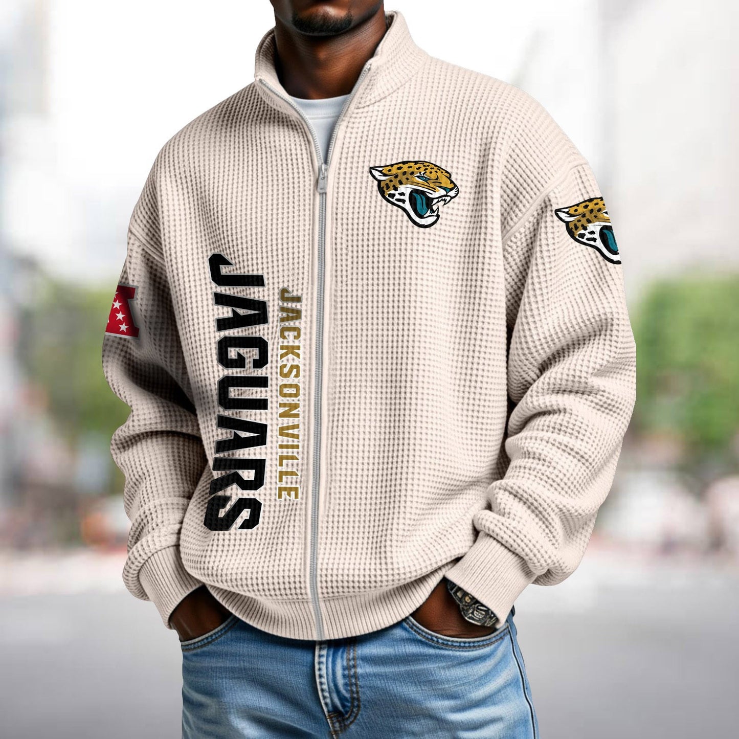 JAC x NFL Waffle Zip-Up Sweatshirt DATND TANTD