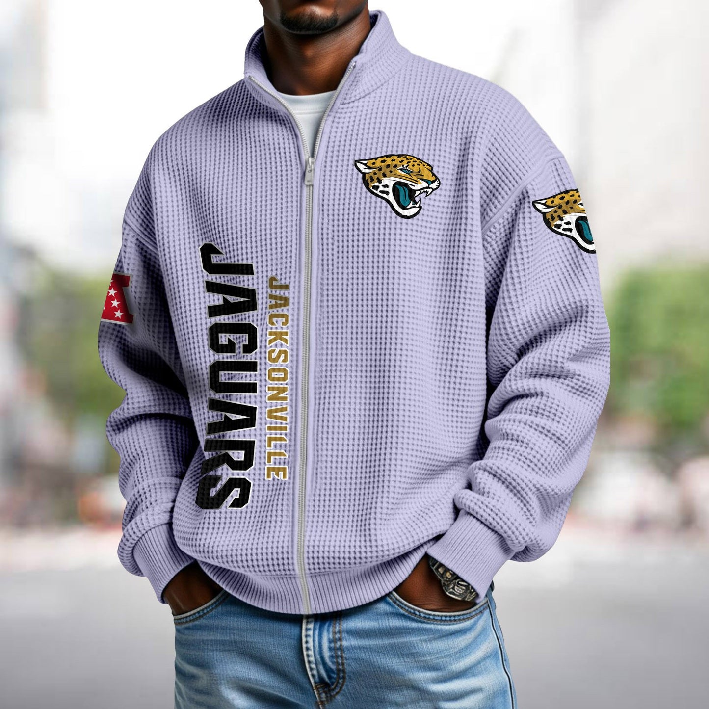 JAC x NFL Waffle Zip-Up Sweatshirt DATND TANTD