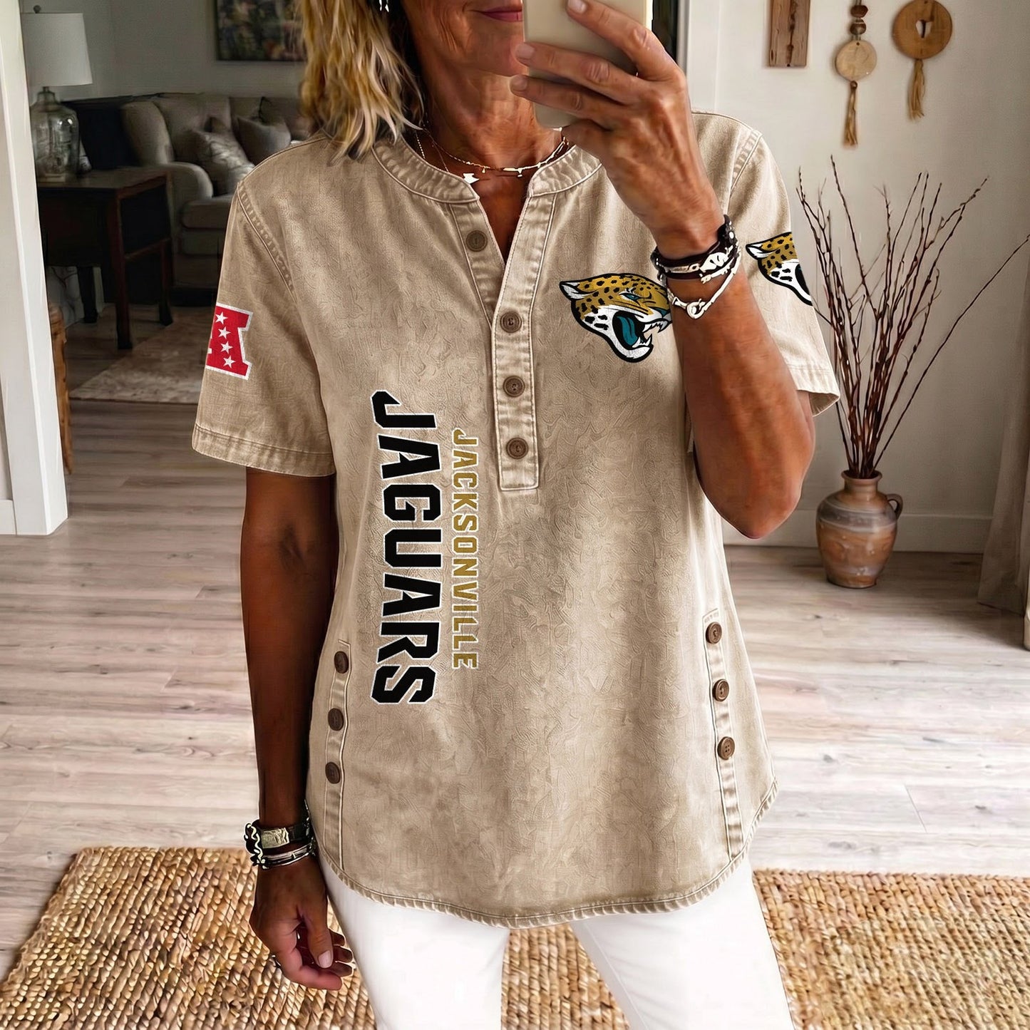 JAC x NFL Womenƒ??s Denim Casual Tops DATND LBN 190526