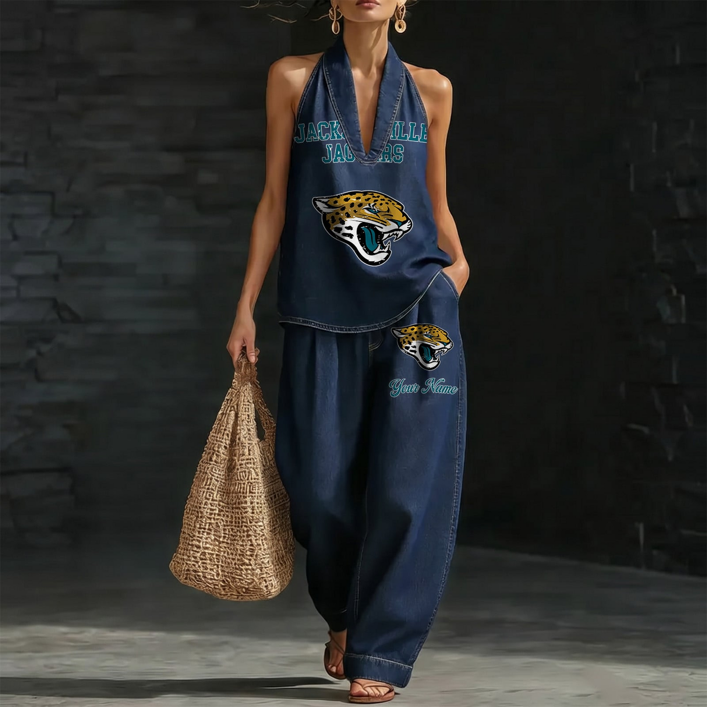 JAX x NFL Women's Vintage Washed Denim Suit DATND TANTD 030626