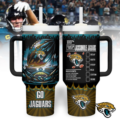 JJ Premium NFL Champion Energy Tumbler 40oz DDT CTND