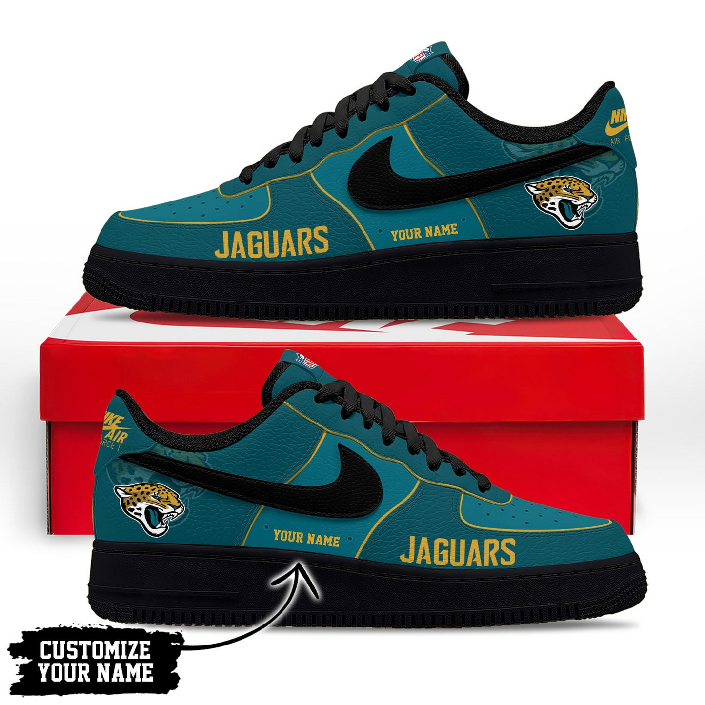 JJ Premium NFL Custom AF1 Shoes DDT CTND