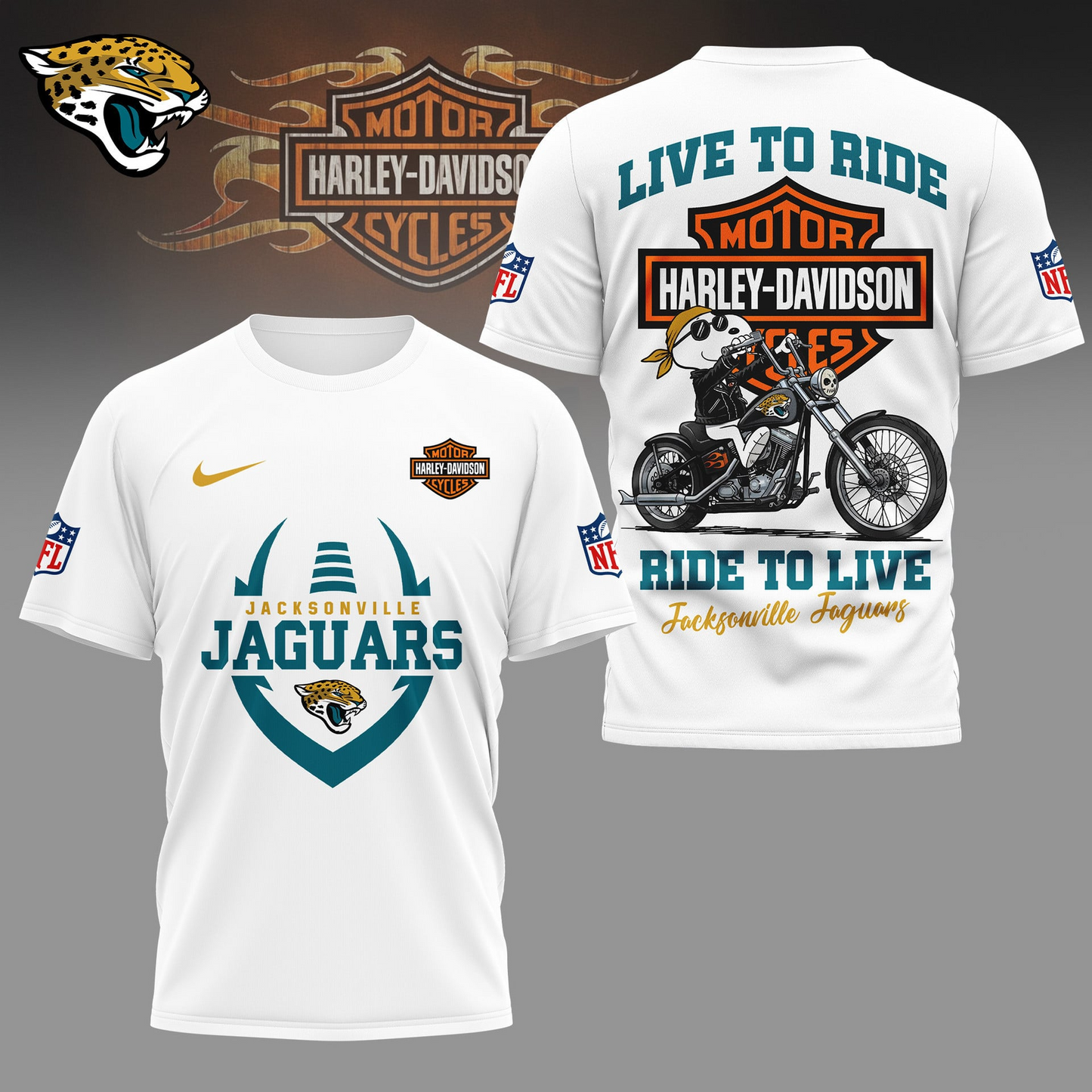 JJ Premium NFL Snoopy Motorcycle 3D Shirt DDT CTND