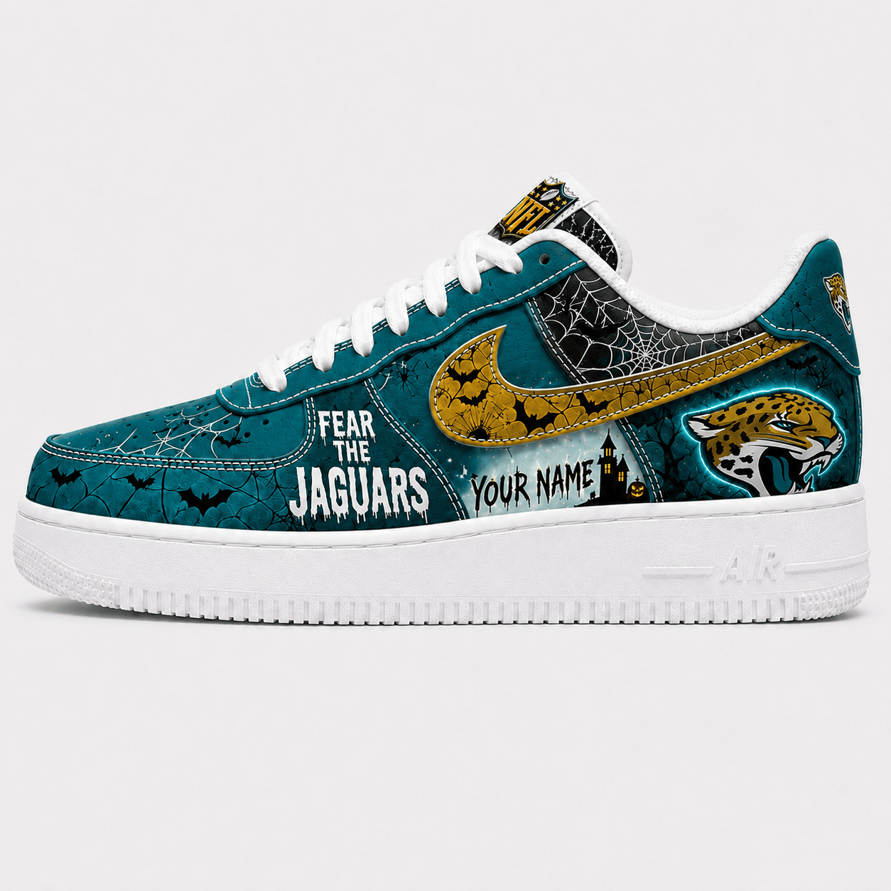 JJ x Premium NFL Fear The Team Halloween AF1 Sneakers