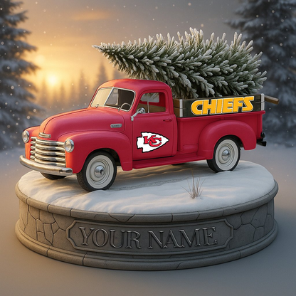 KC Custom NFL Christmas Acrylic Block Plaque Decor DatND DVT