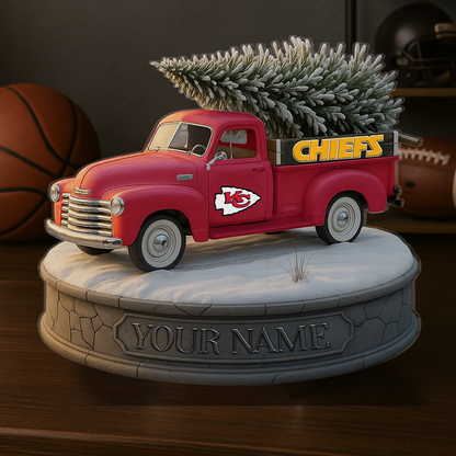 KC Custom NFL Christmas Acrylic Block Plaque Decor DatND DVT