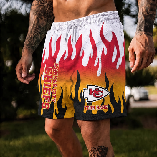 KC X NFL Flame Shorts
