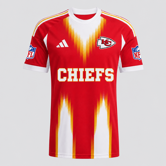 KC X Premium NFL Men’s Athletic Brush Stripe T-Shirt