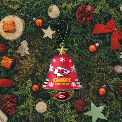 KC x NFL Christmas Bell Ornament Custom Any Name DatND DVT