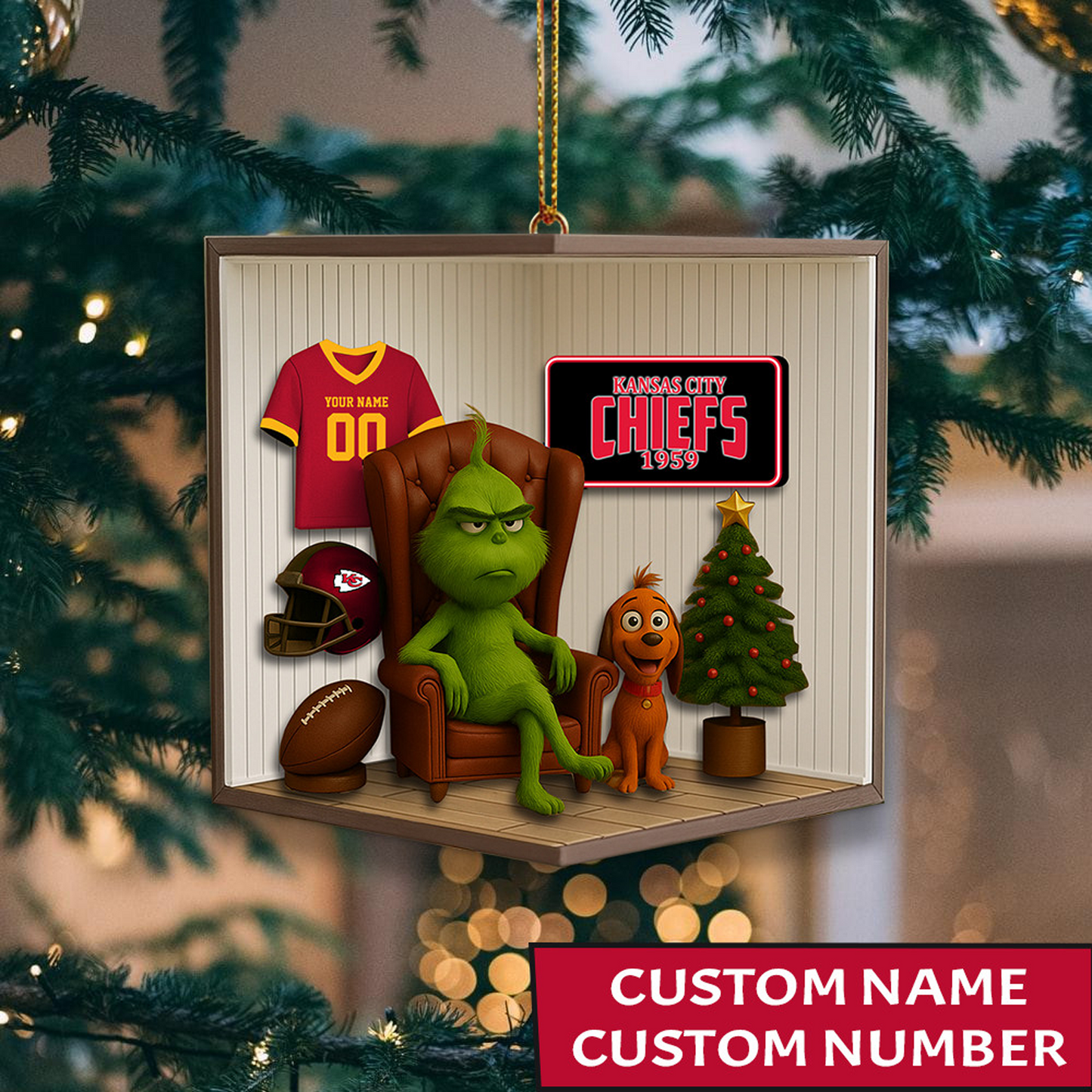 KC x NFL Christmas Ornament DatND DVT