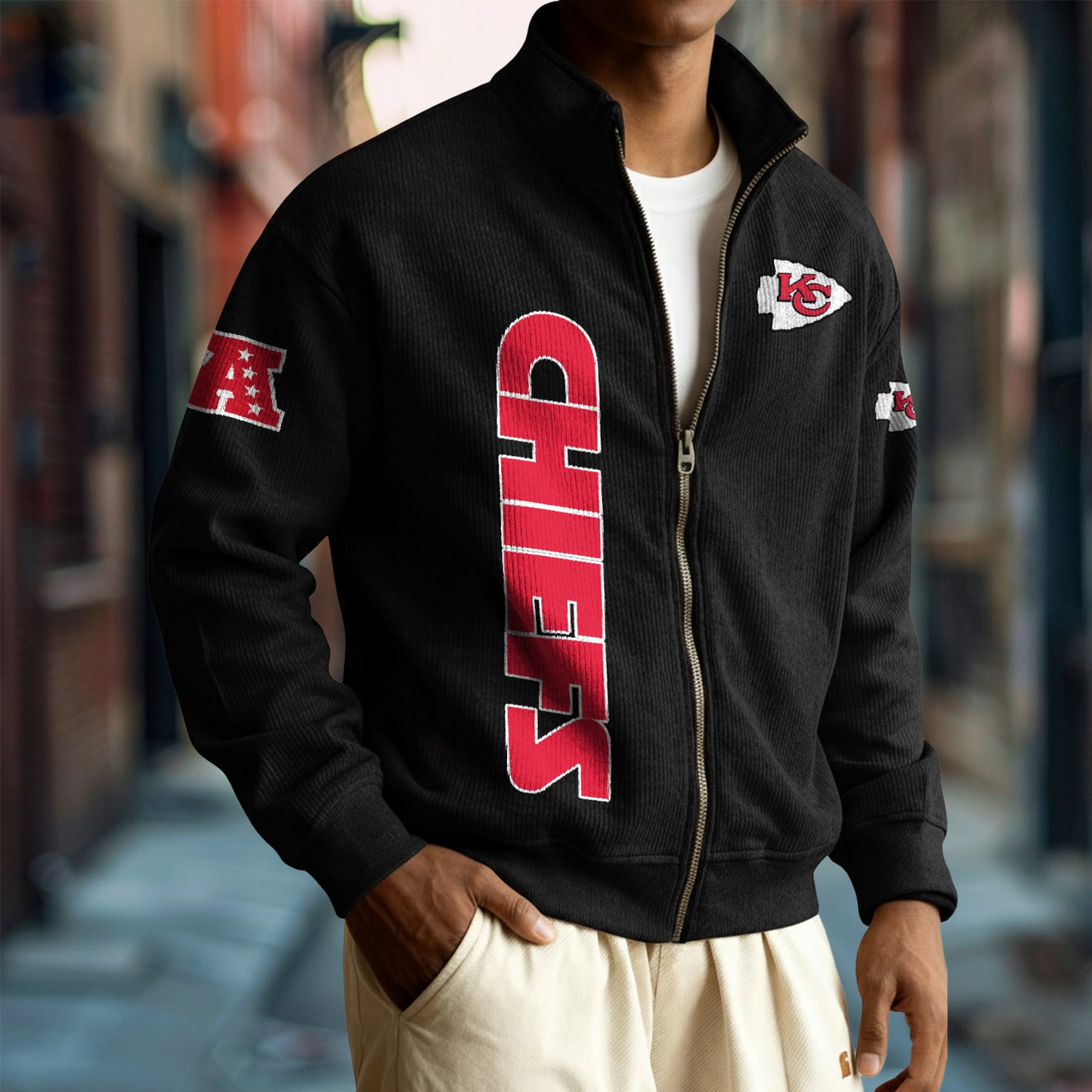 KC x NFL Corduroy Zip-Up Jacket DatND DVT