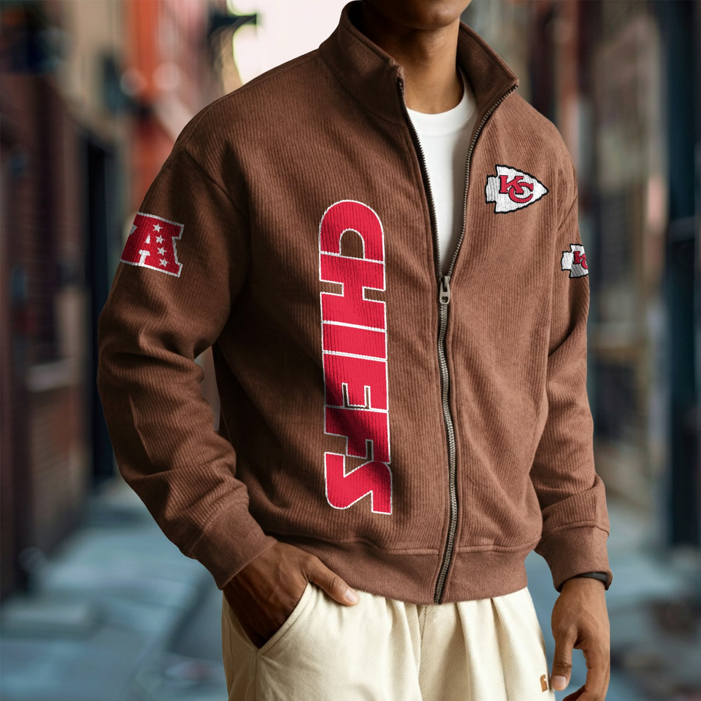 KC x NFL Corduroy Zip-Up Jacket DatND DVT