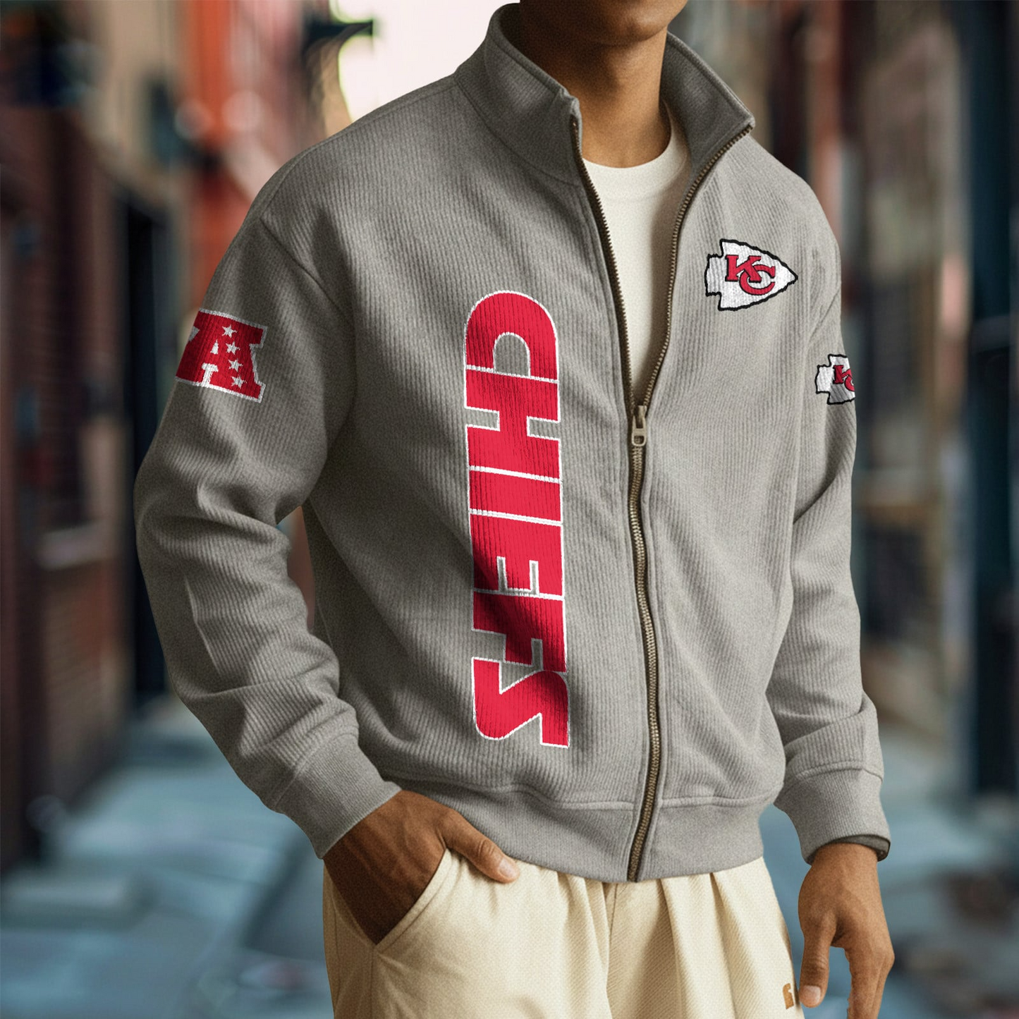 KC x NFL Corduroy Zip-Up Jacket DatND DVT