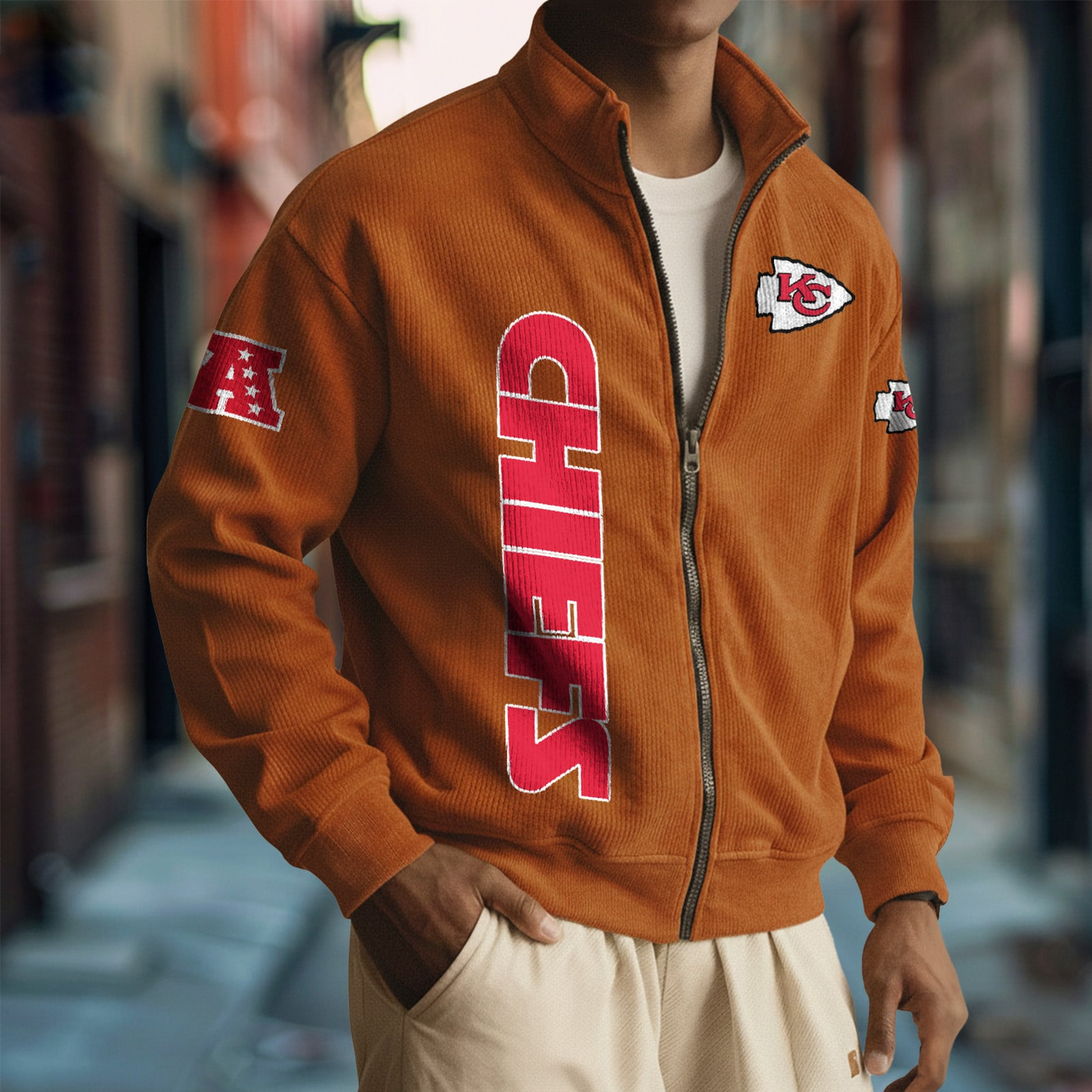 KC x NFL Corduroy Zip-Up Jacket DatND DVT